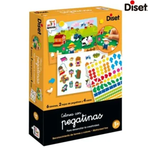 Juego colorea con gomets pegatinas Diset