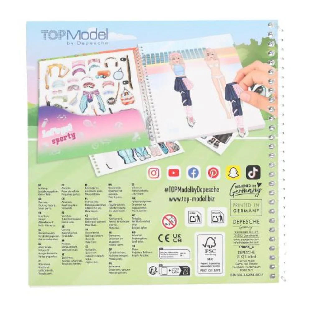 TOPModel Dress Me Up Stickerbook Sports - Imagen 3